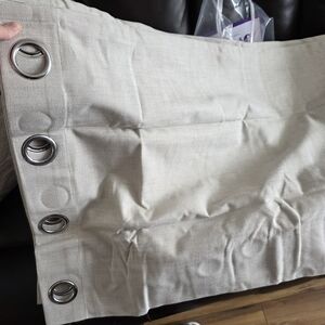 NEW Cream Grommet Linen Curtains